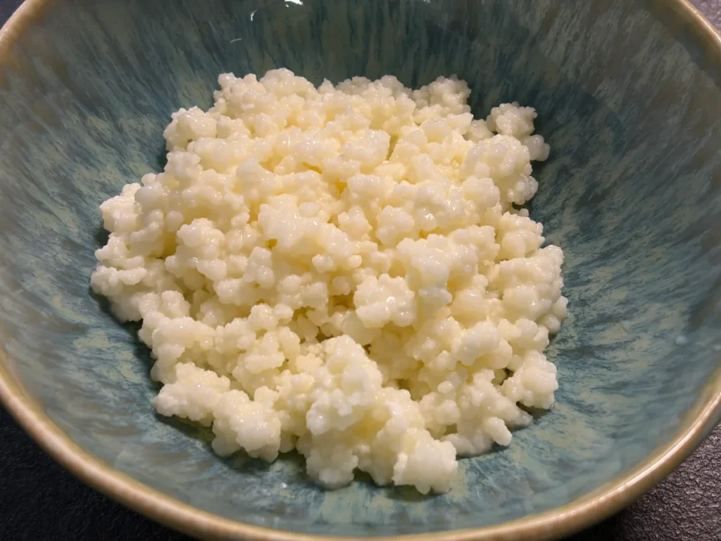 Frische weiße Kefeirknollen